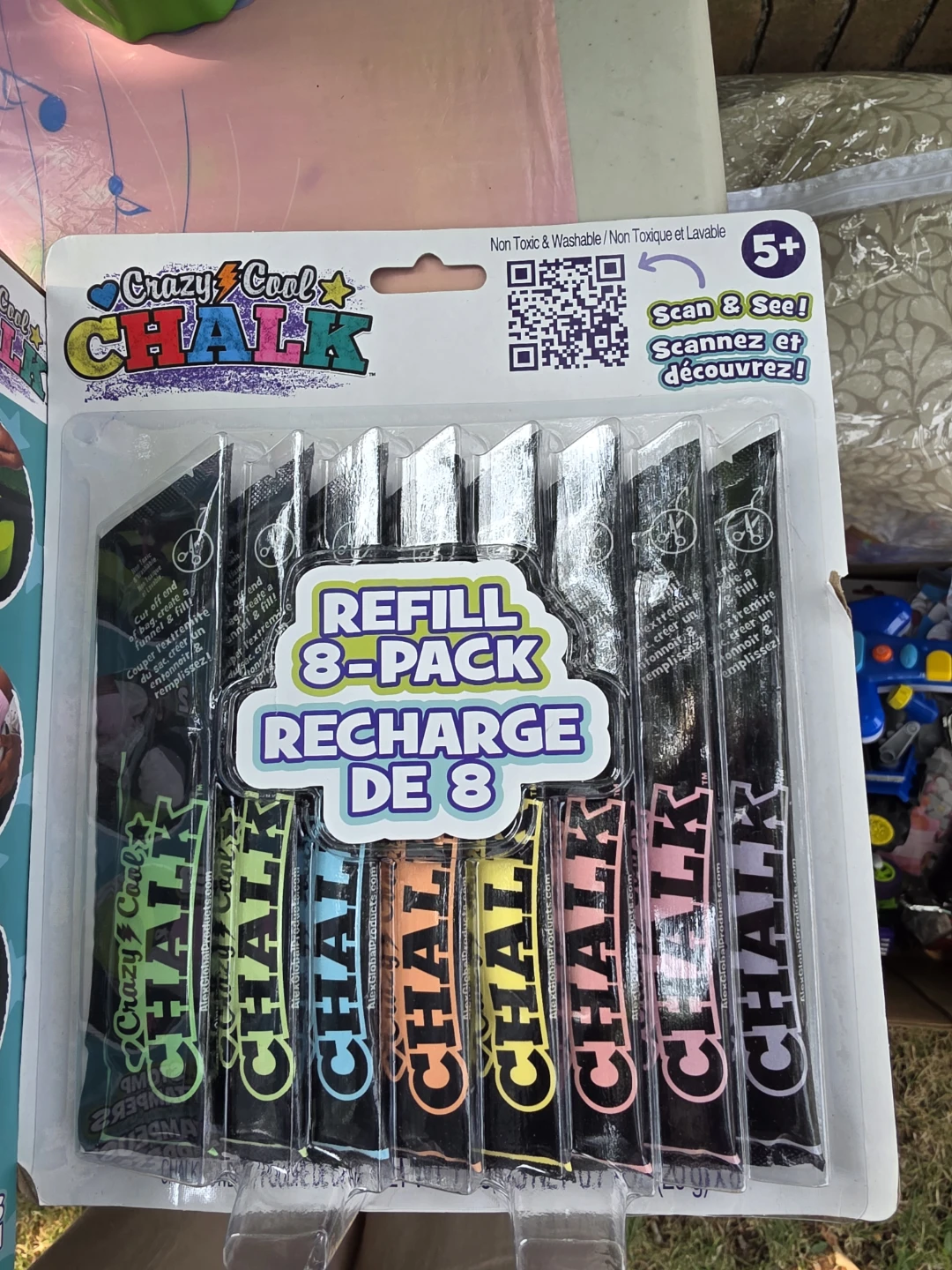 Crazy Cool Chalk Stomp Stampers Refill Chalk - 8 Pack - photo 2