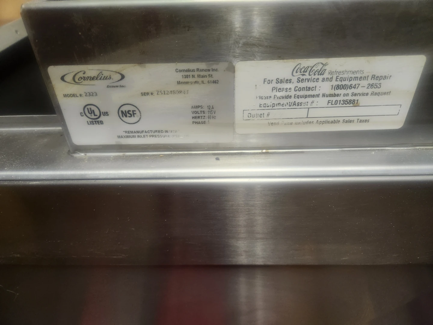 Cornelius Coca-Cola 8-Flavor Soda Fountain Dispenser with stand - photo 4