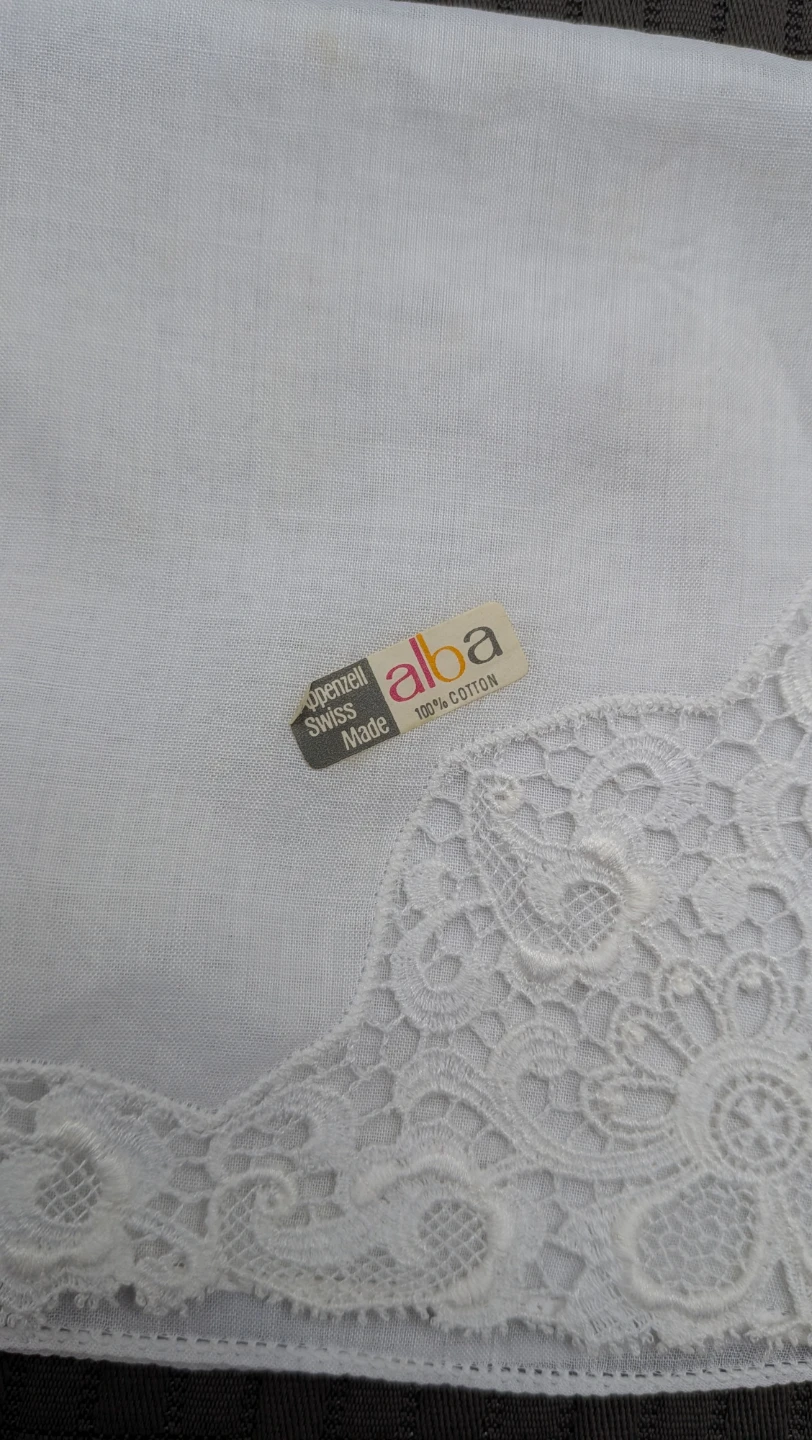Vintage Alba Swiss Made Lace Handkerchief nwt - photo 3