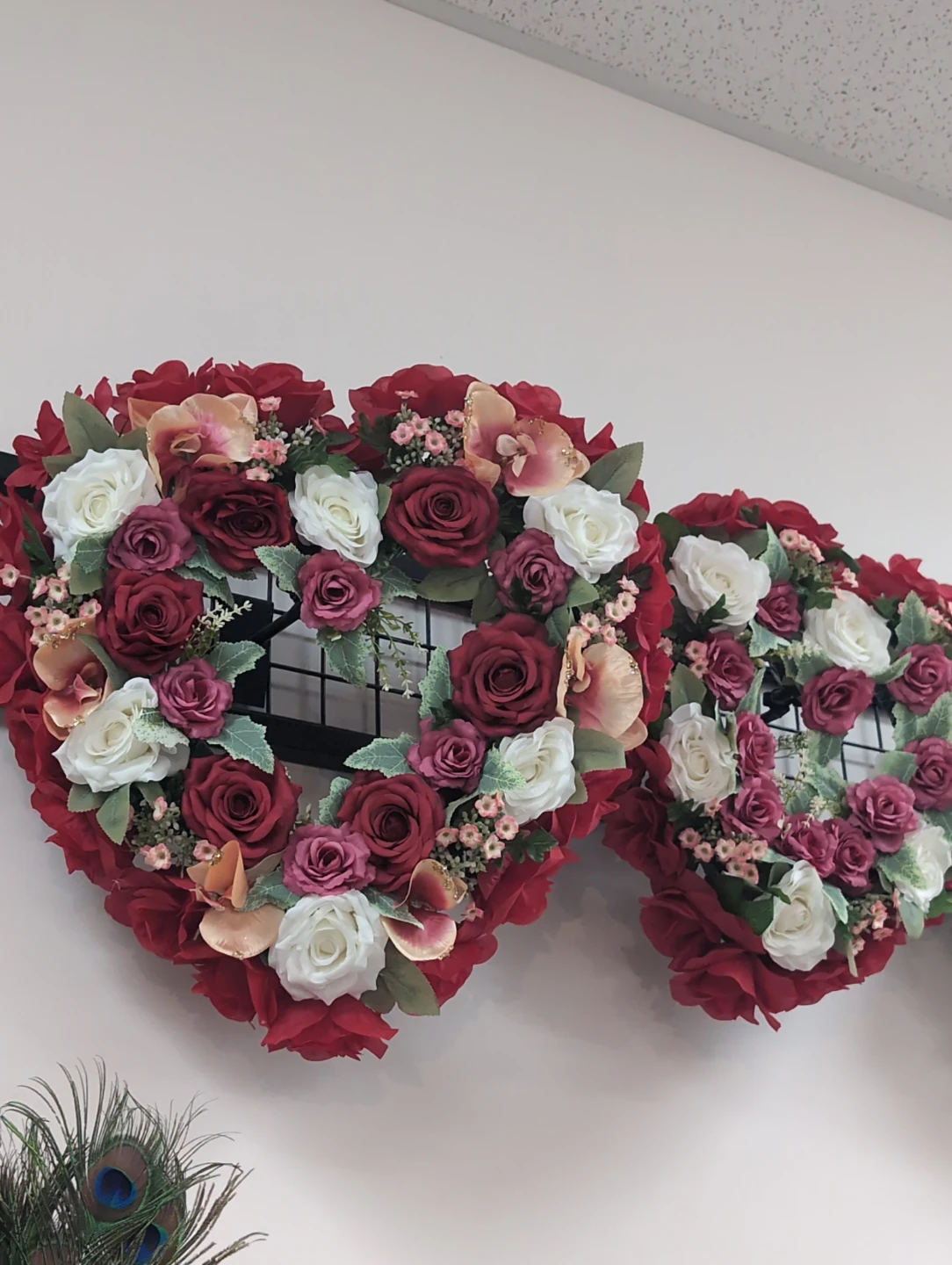 Heart shaped flower wreath 20 inch