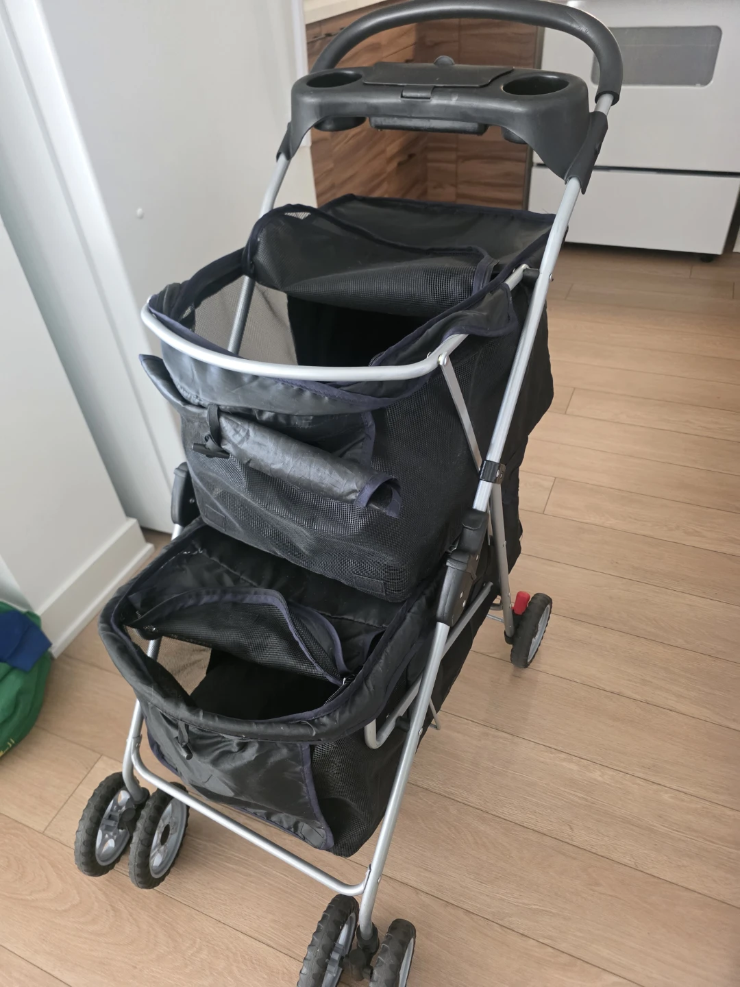 Double Decker Pet Stroller Black