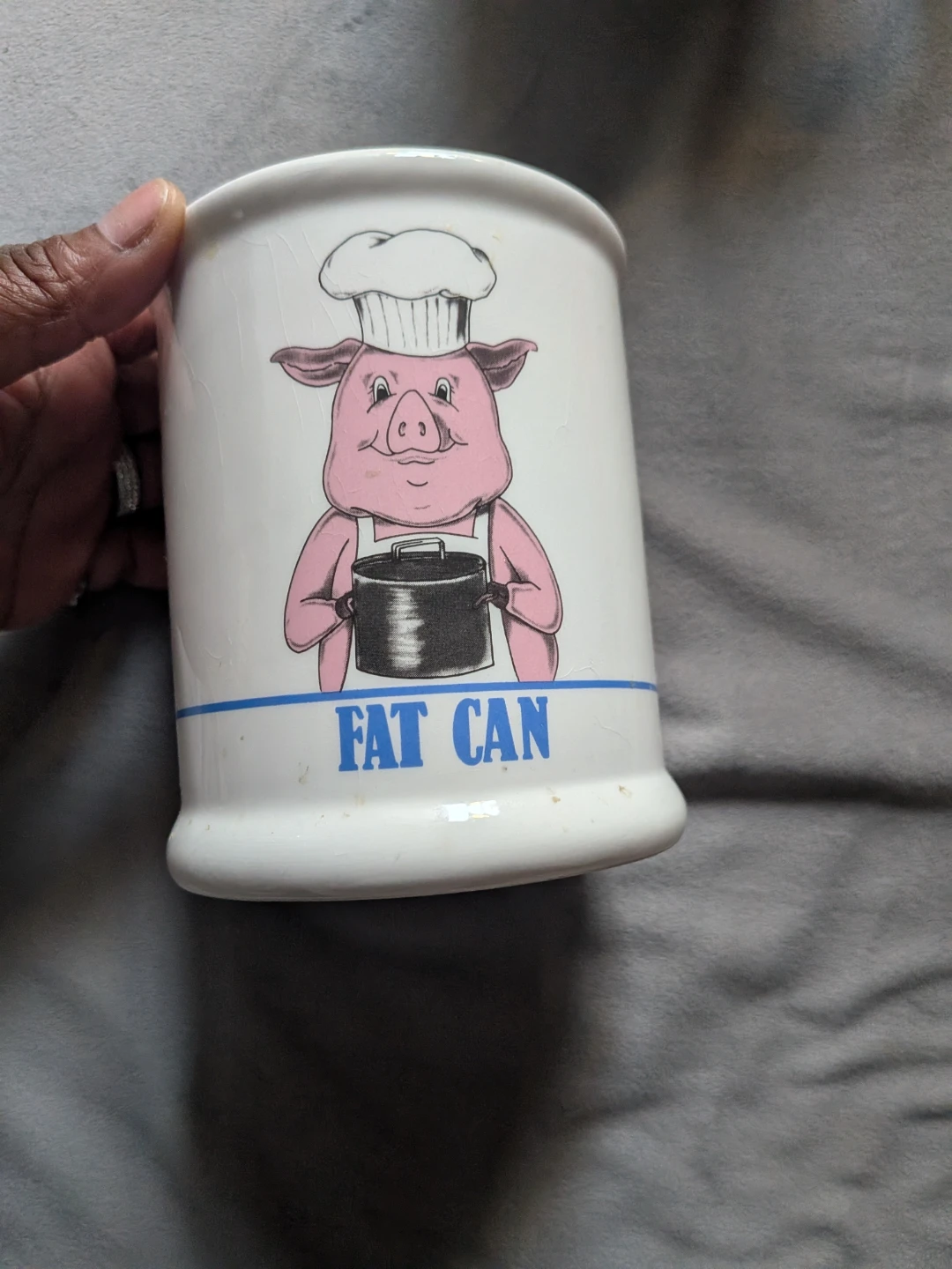 Fat Can Pig Ceramic Kitchen Utensil Holder