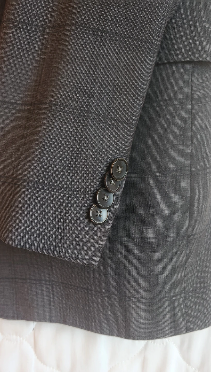 Harry Rosen Hugo Boss Grey Plaid Blazer 42 - photo 4