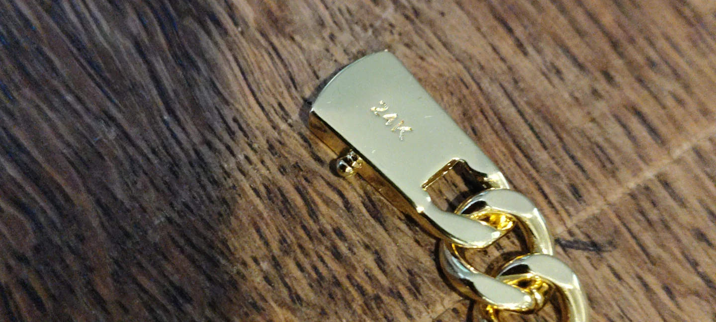 Gold color Chain ID Bracelet 24K - photo 4