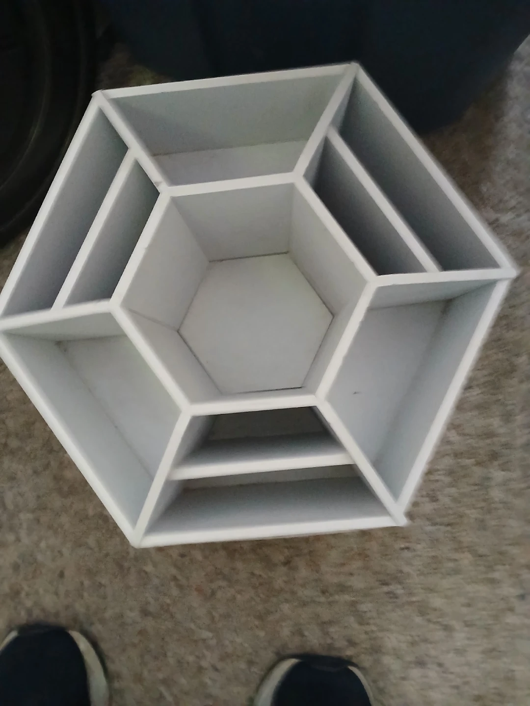 White Wood Organizer  Storage