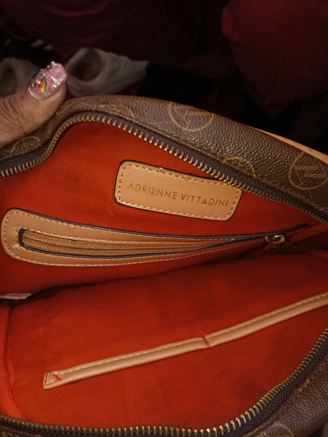 Adrienne Vittadini monogrammed handbag