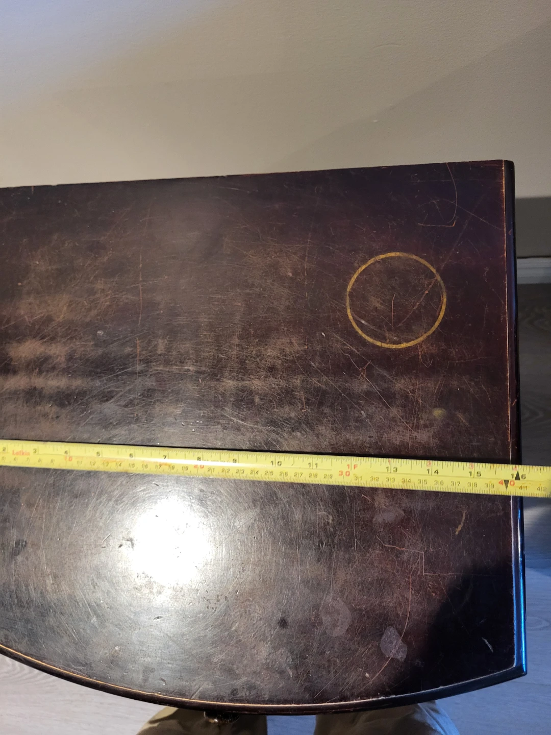 Vintage Wooden Side Table with Drawer - photo 4
