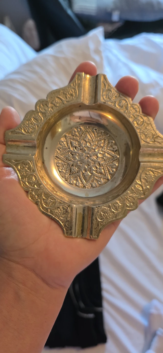 Ornate Brass Ashtray