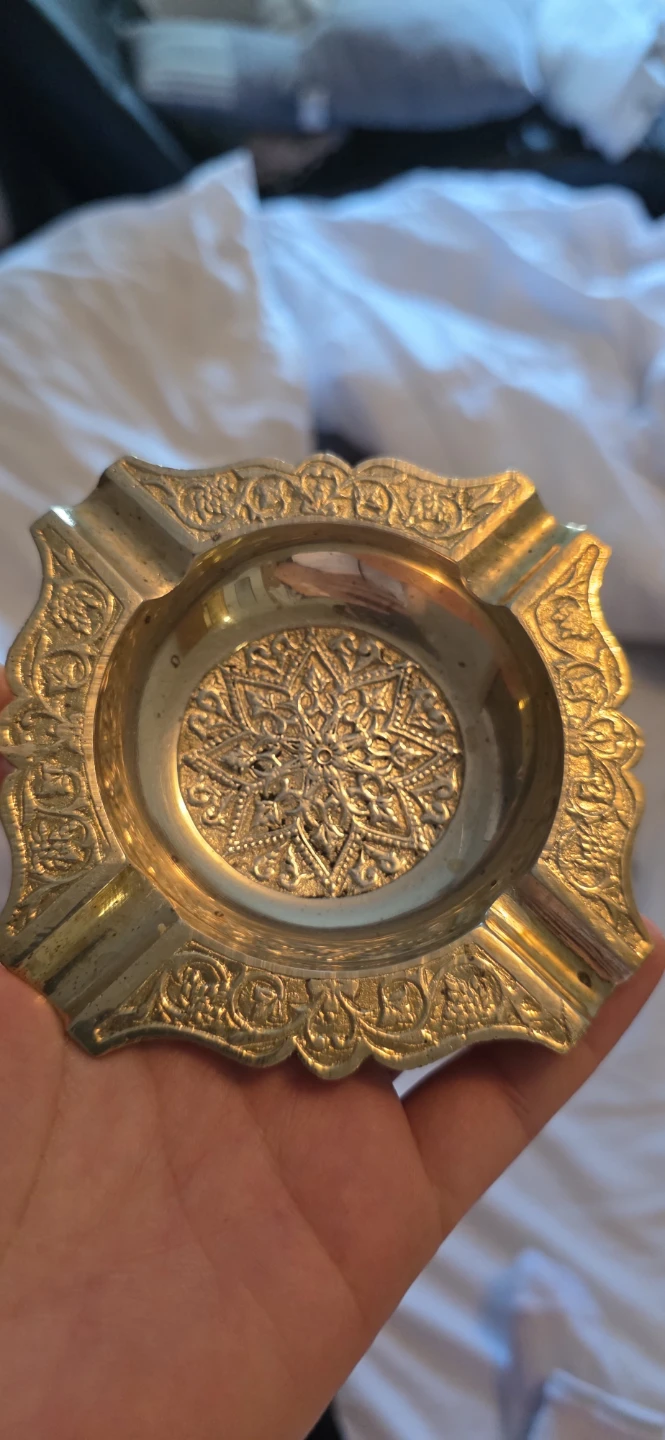 Ornate Brass Ashtray - photo 2