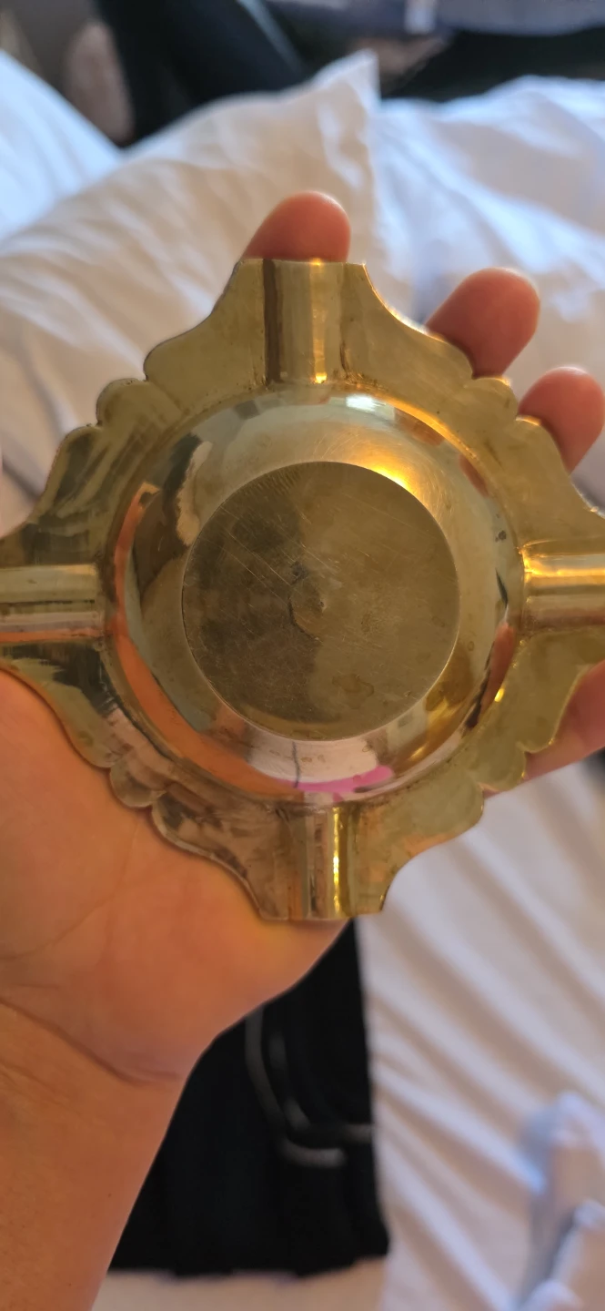 Ornate Brass Ashtray - photo 3