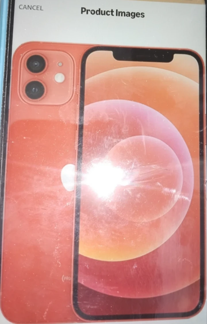 Apple iPhone 12 Mini  (64 gb)RED with  black cover