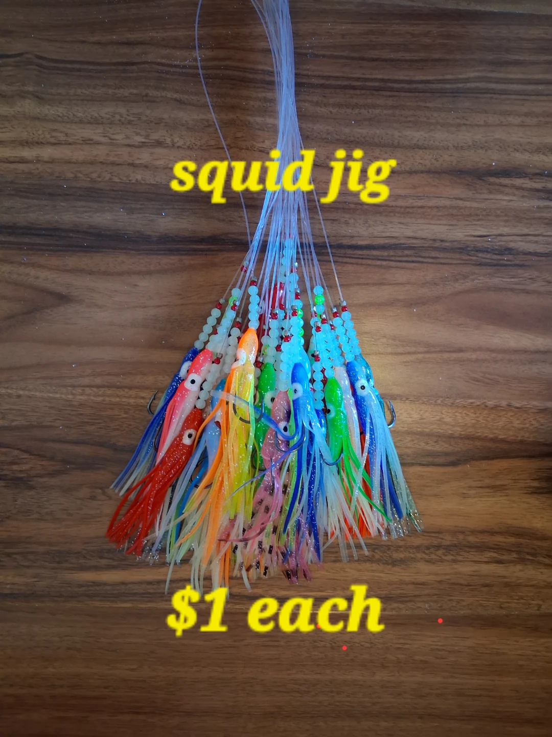Colorful Squid Jigs Fishing Lures