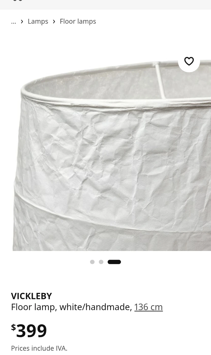 Ikea Floor Lamp - White - photo 3
