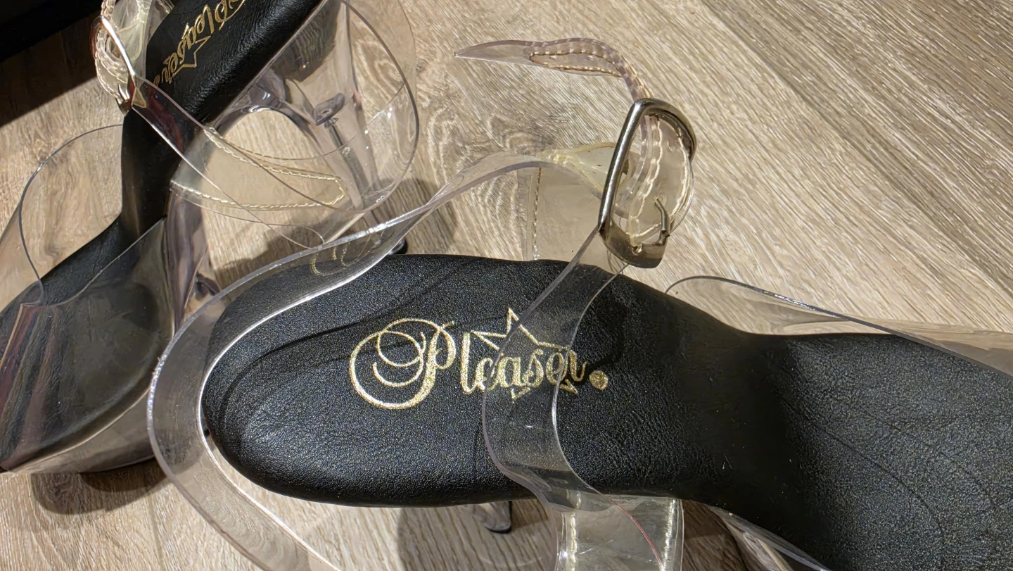 Pleaser Clear Platform Heels Size 12 - photo 3