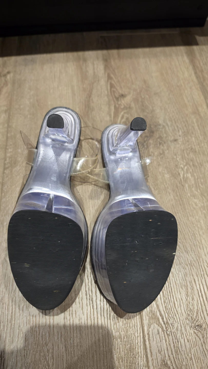 Pleaser Clear Platform Heels Size 12 - photo 4