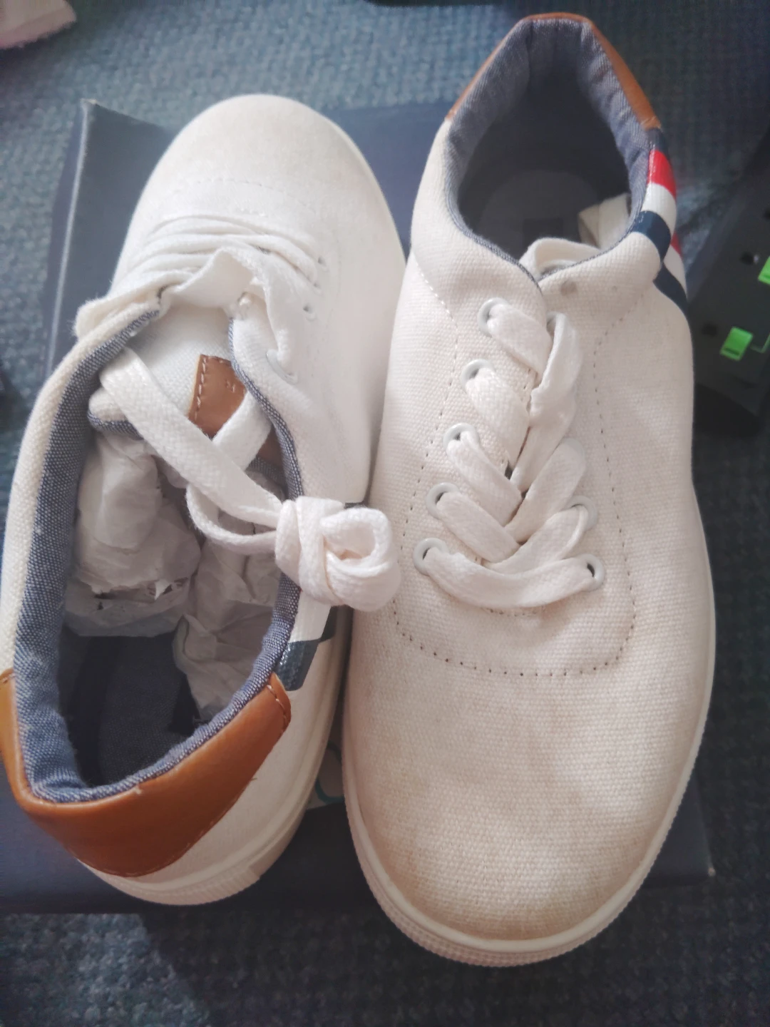 Tommy Hilfiger White Canvas Sneakers Size 3 - photo 3