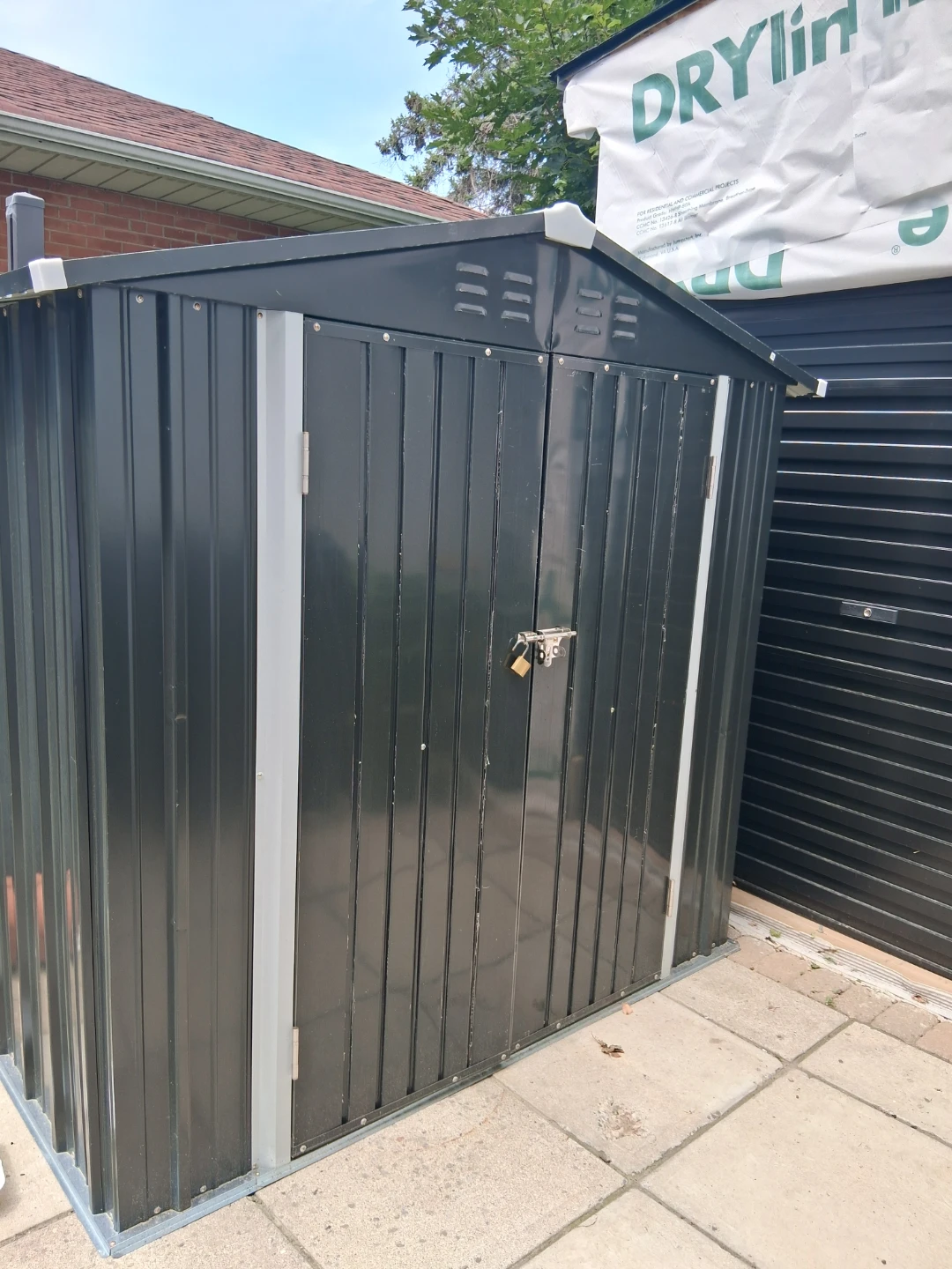 Black Metal Garden Shed