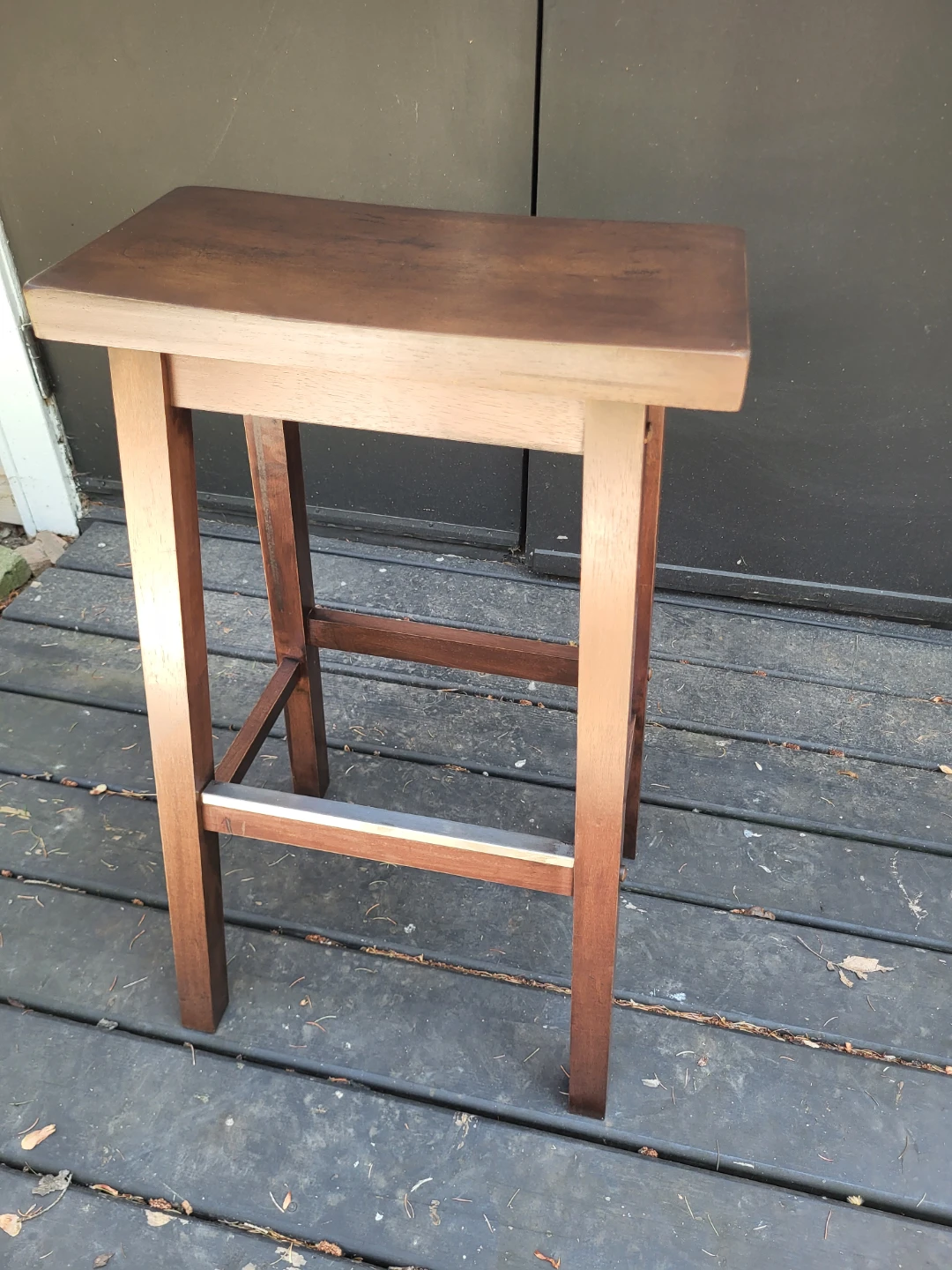 Set of Two Wooden Bar Stool - photo 2