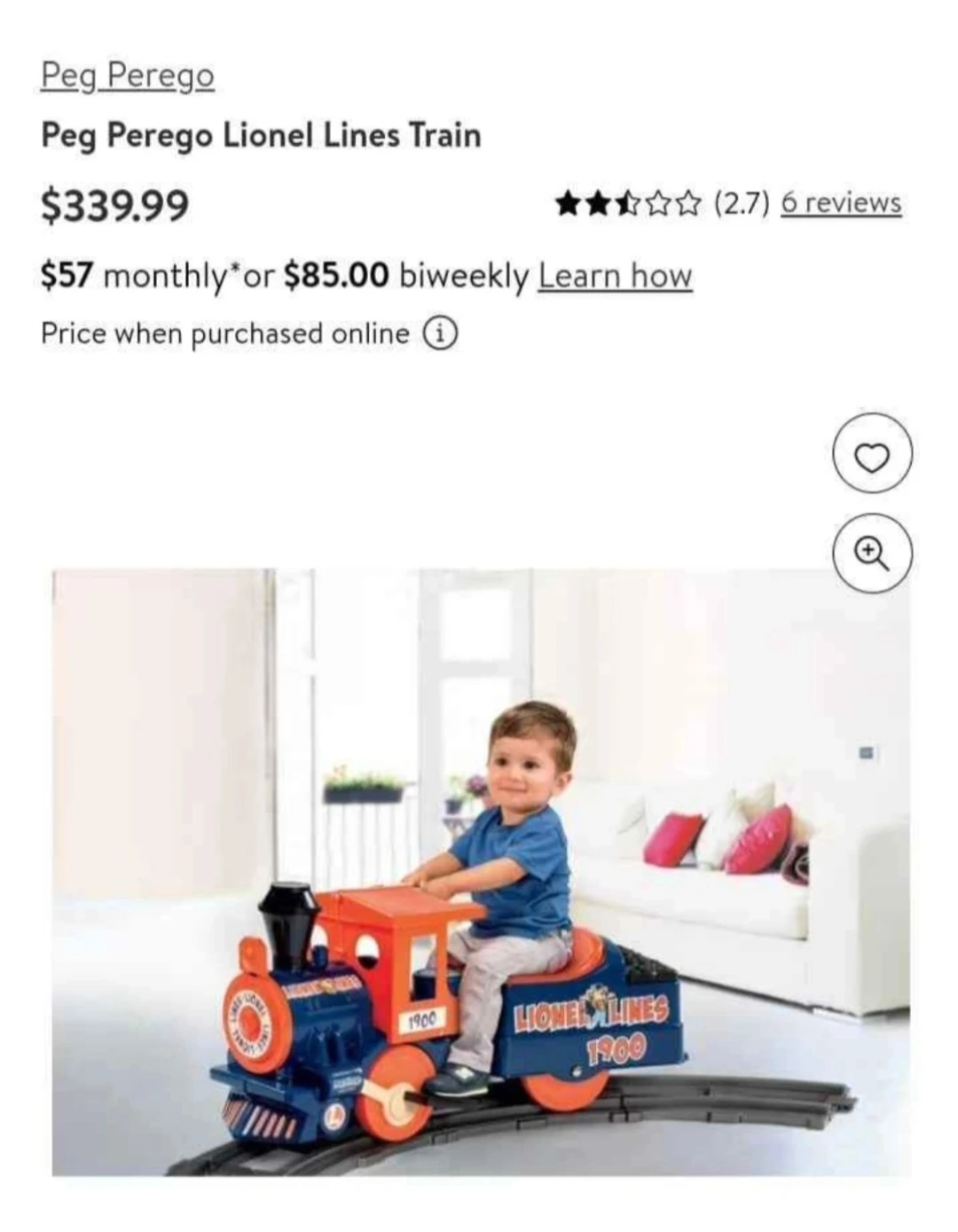 Peg Perego Lionel Lines 1900 Ride-On Train - photo 2