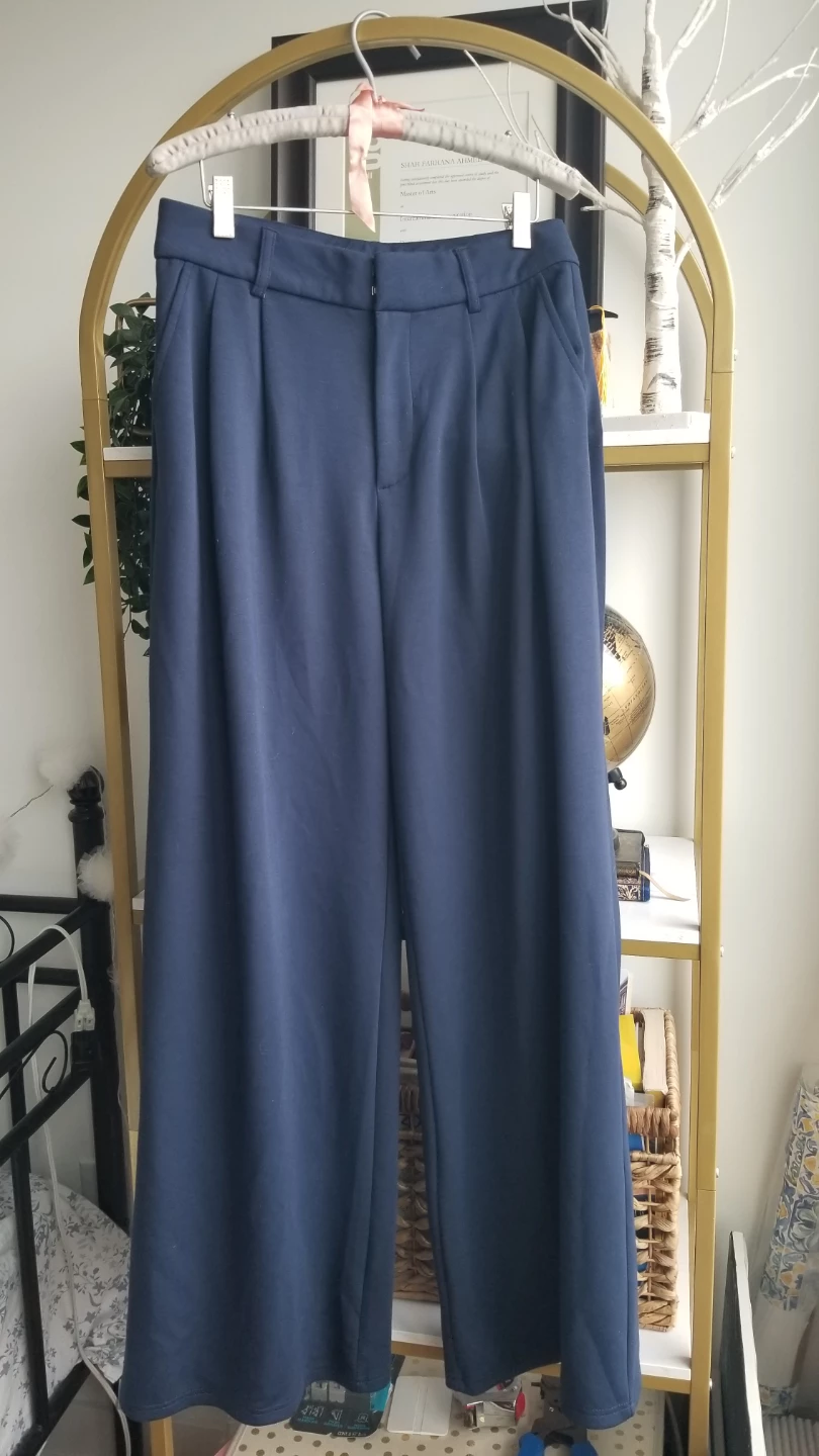 Stradivarius Navy Blue Wide Leg Trousers Size 6