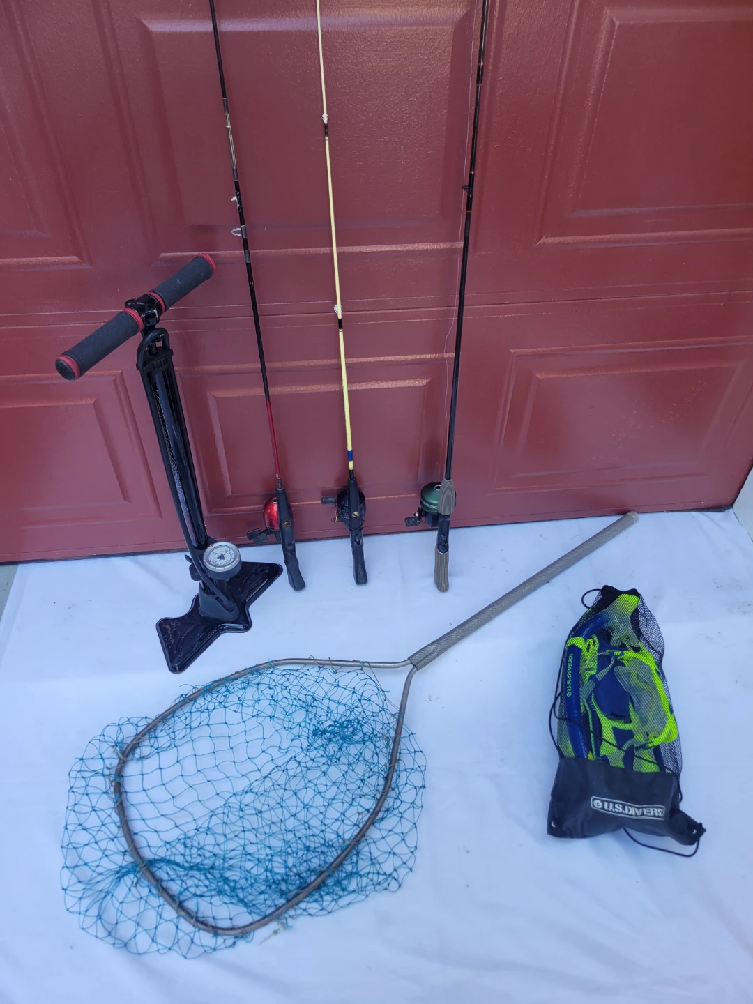 Fishing Rods, Net, snorkel,  bike pump - photo 2