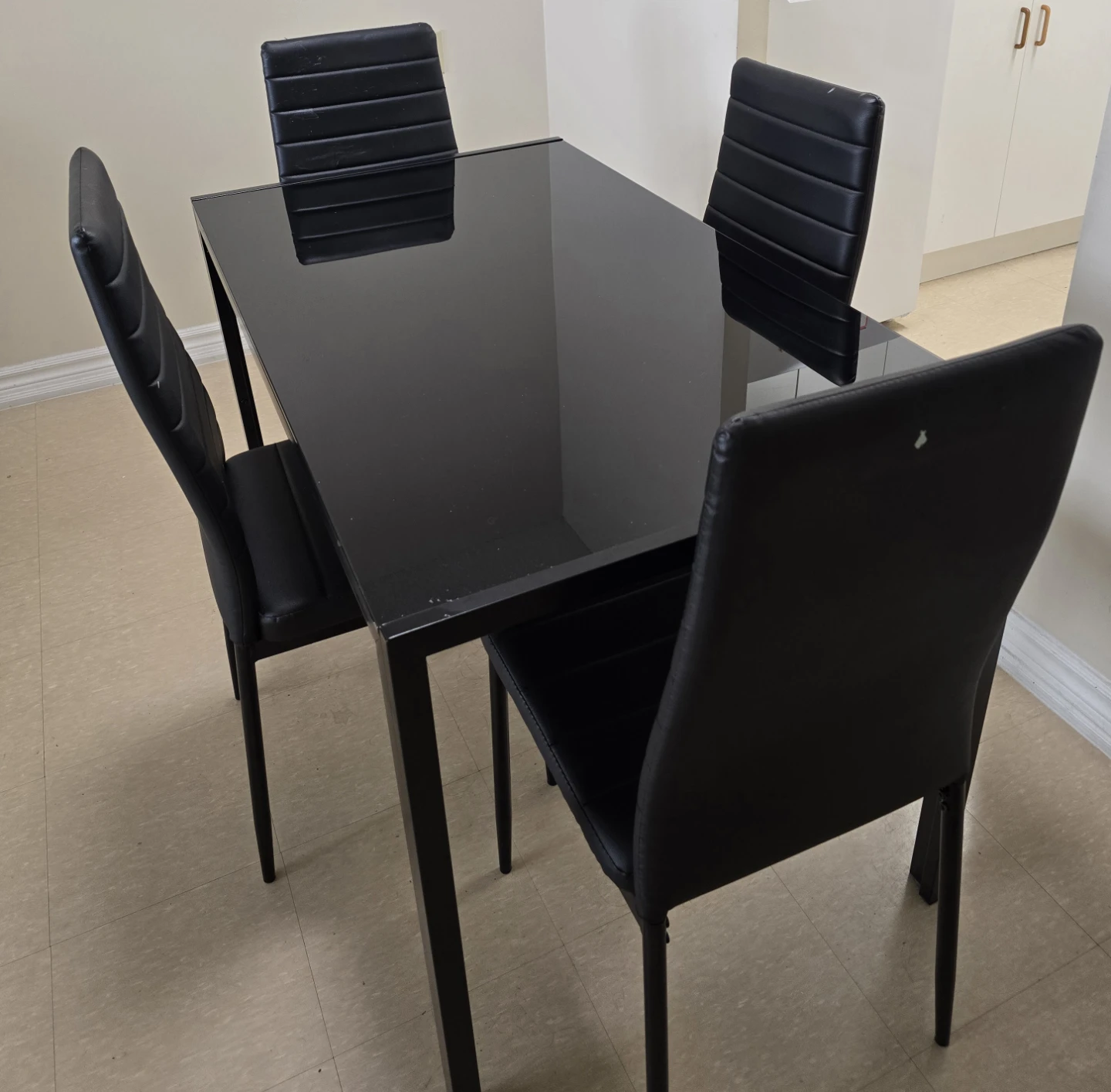 Black Dining Table with 4 Chairs - photo 4