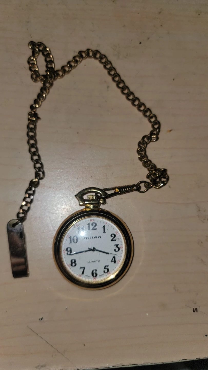 Milan Quartz Pocket Watch with Chain