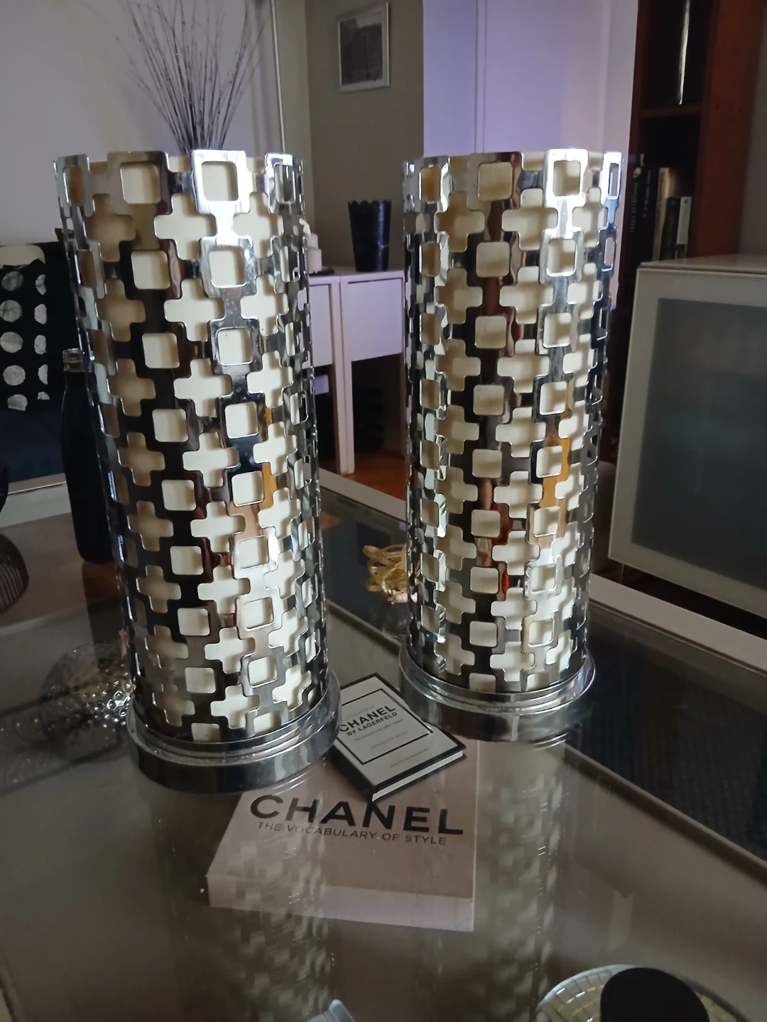 Pair of cylinder table lamps - photo 3