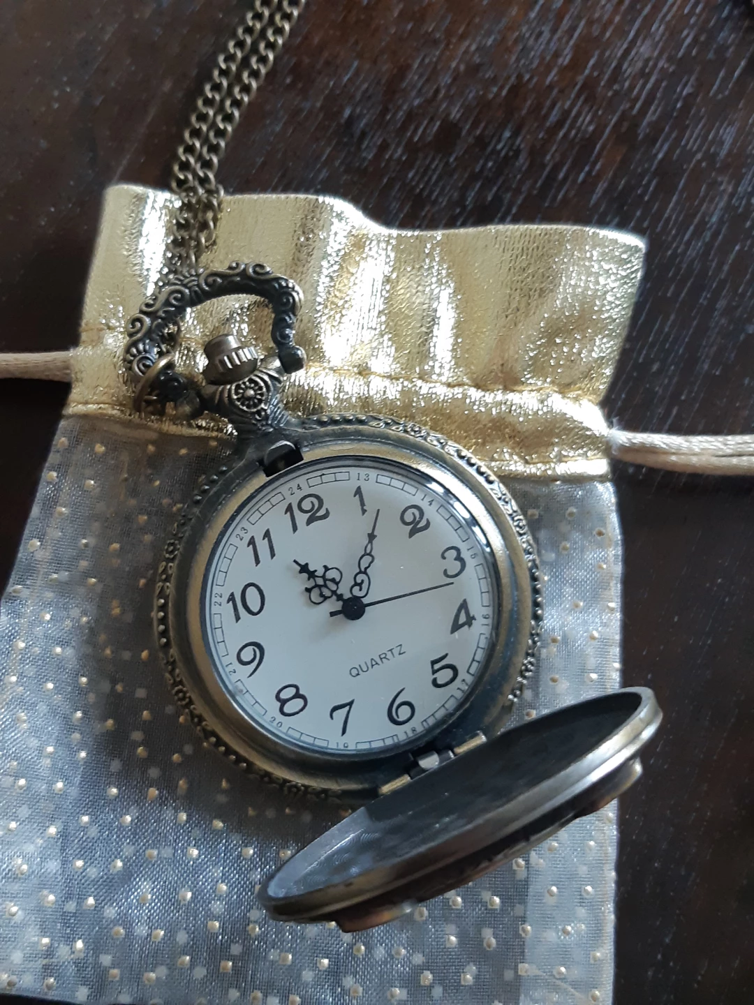 JewelryWe Vintage Inspired Pocket Watch Pendant Necklace - photo 4