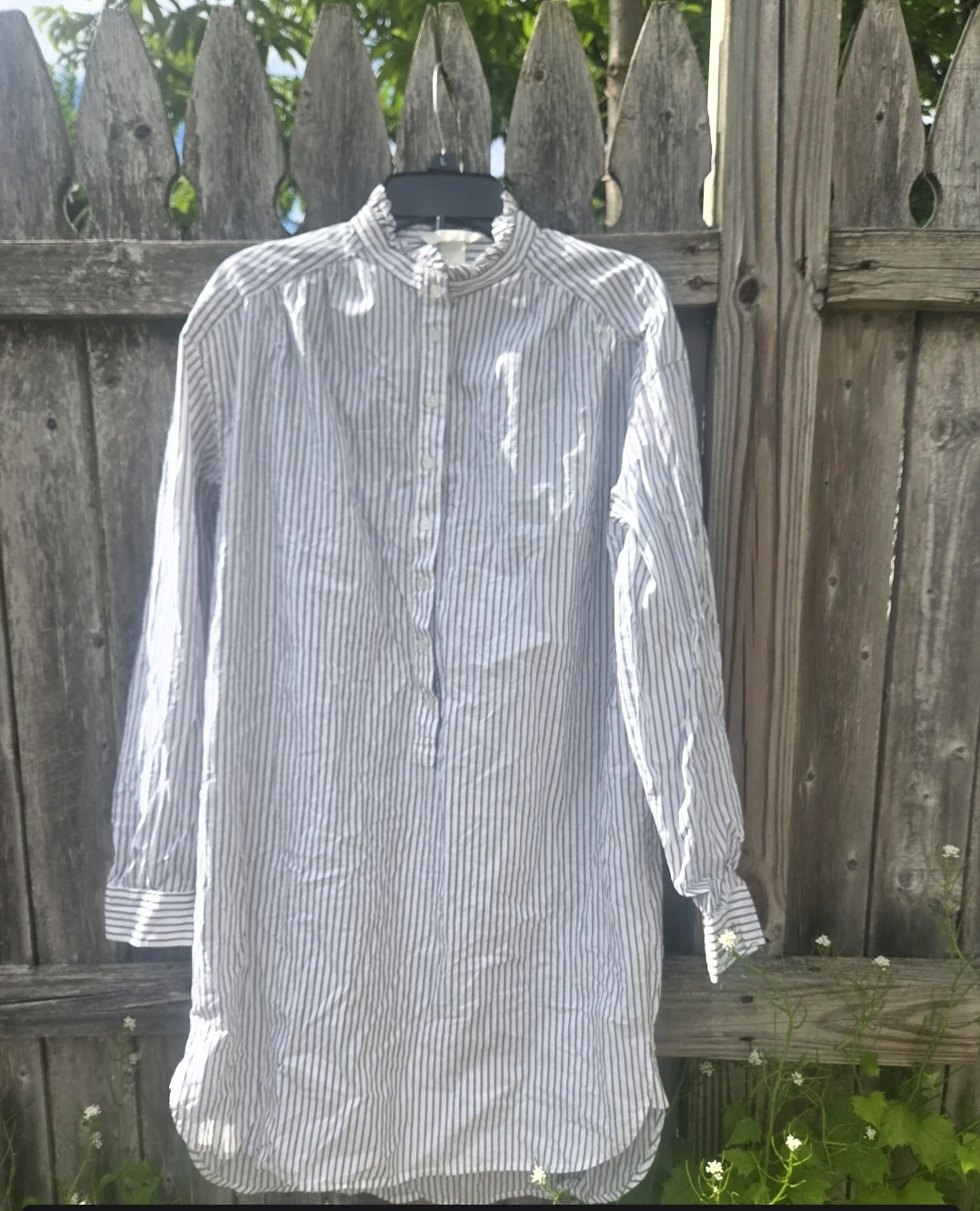 H&M Striped Long Sleeve Tunic Shirt Dress - photo 4