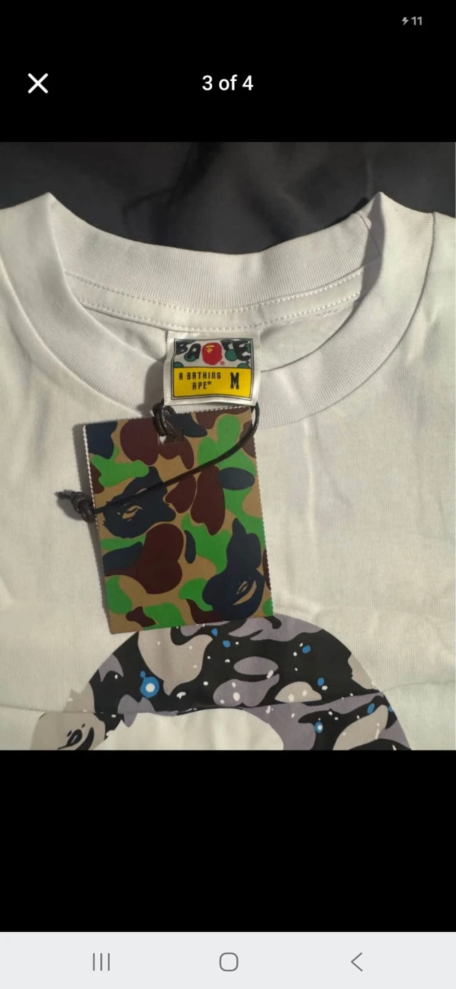 BAPE BY BATHING APE White T-Shirt - Size M - photo 2