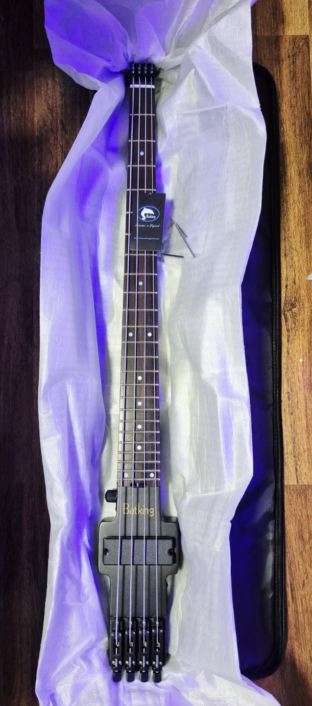 Batking Headless Travel Electric Bass 4 String with Case - photo 4