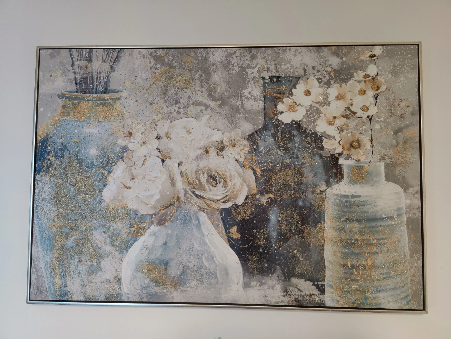 Framed Canvas Wall Art - Floral Vases