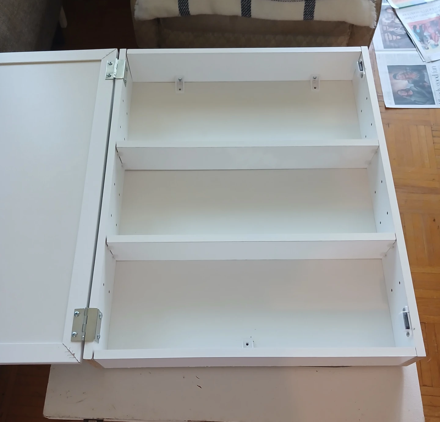 White Medicine Cabinet with Mirror - photo 2