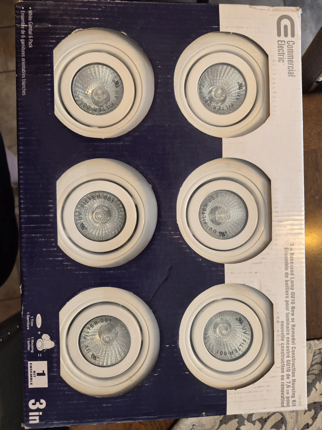 Six  individual potlights