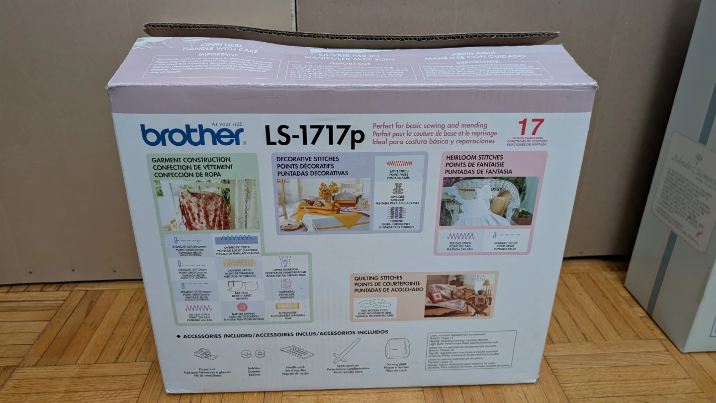 Brother LS-1717P Sewing Machine complete in box - photo 2