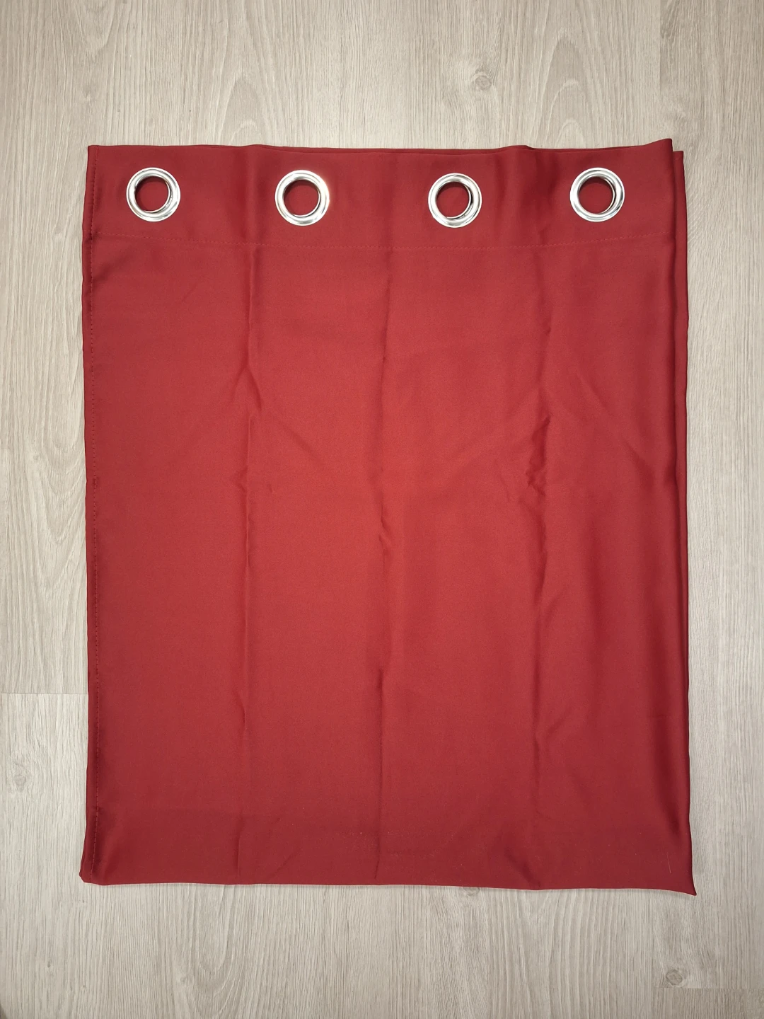 Red Eyelet Curtain Panel