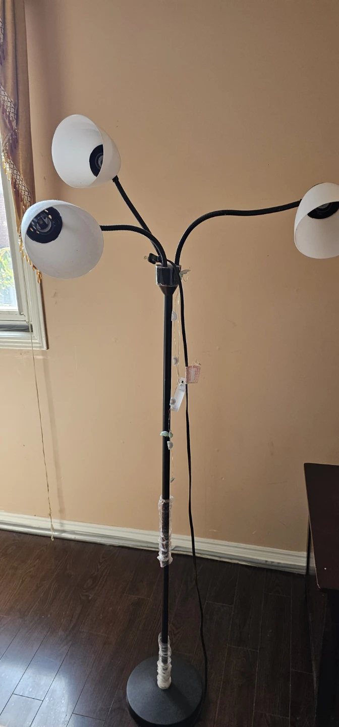 Black 3-Head Floor Lamp