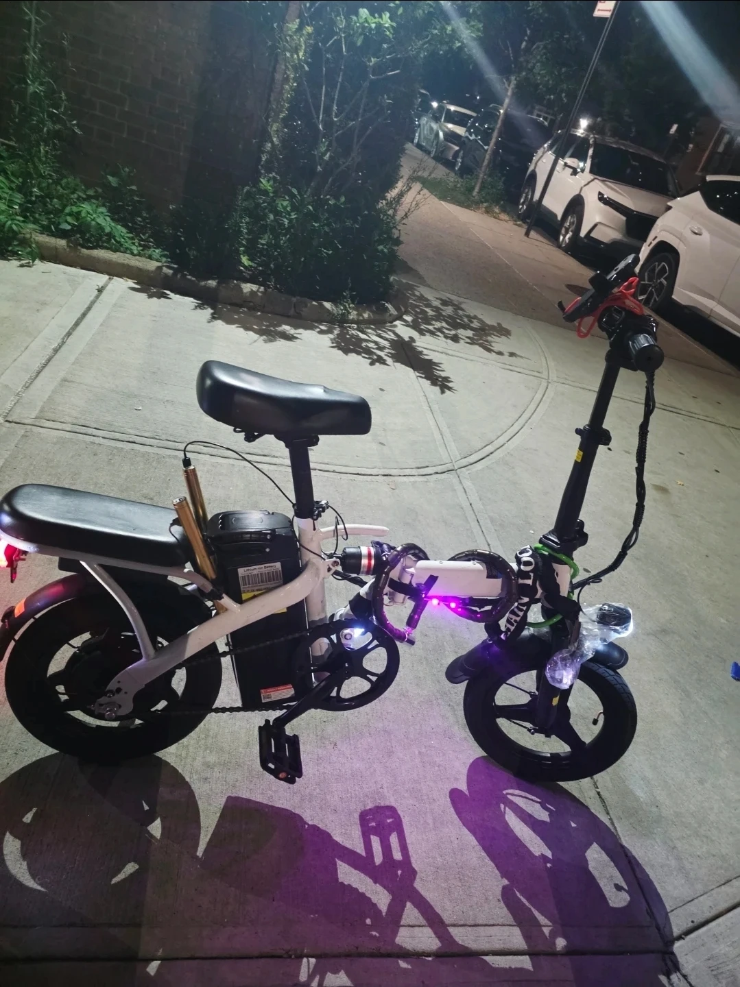 White Folding Electric Bike - photo 2