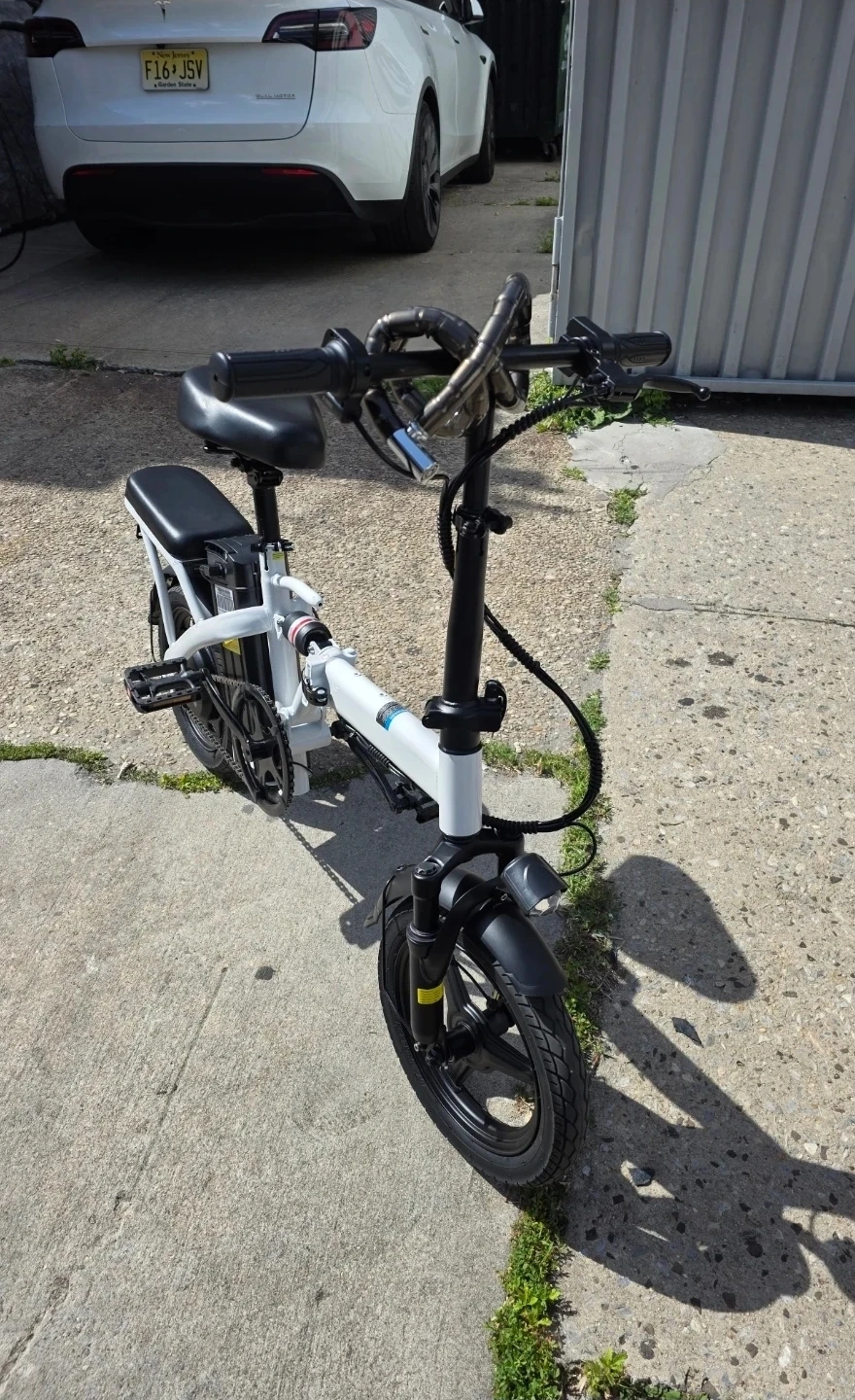White Folding Electric Bike - photo 4