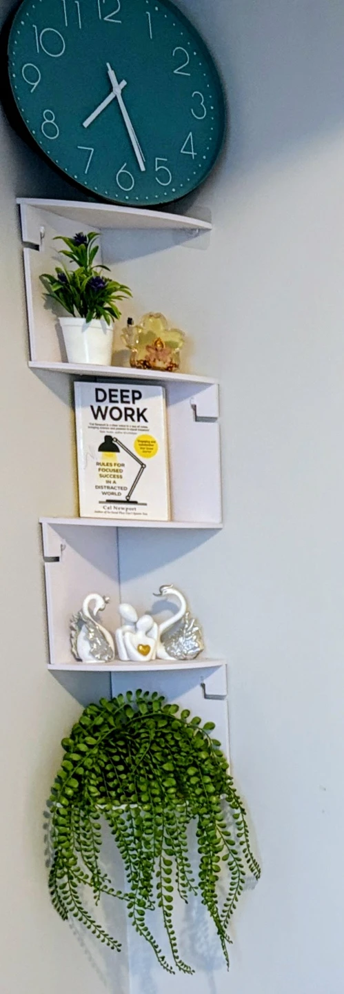White Corner Shelf Unit - photo 2