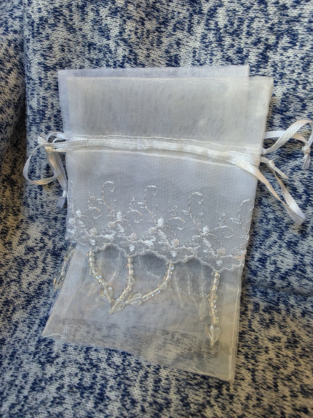 Sheer Organza Drawstring Pouches with Beads and Stars - photo 4