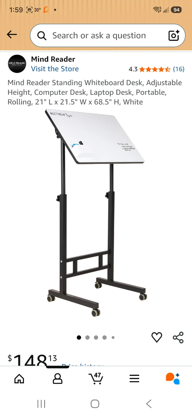 Adjustable standing computer/white board desk - photo 4
