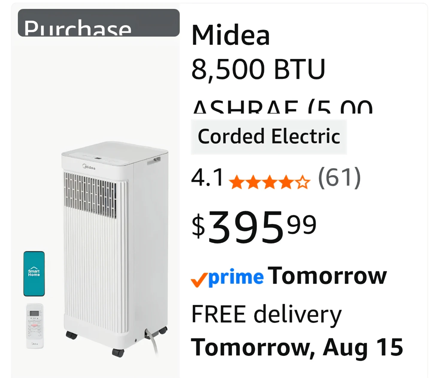 Midea 8,500 BTU Portable Air Conditioner - photo 2