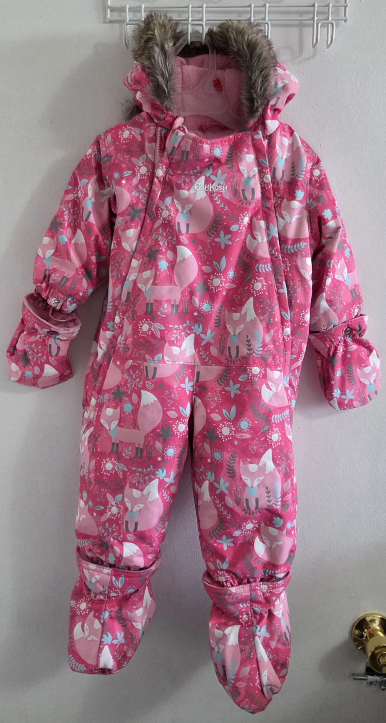 OshKosh B'gosh Pink Fox Print Snowsuit