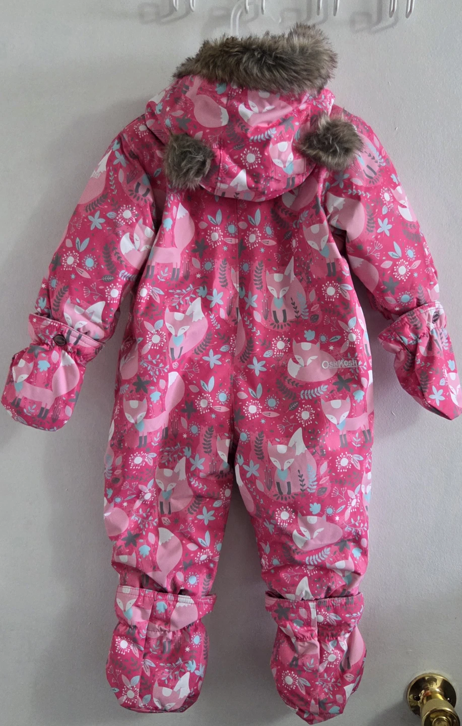 OshKosh B'gosh Pink Fox Print Snowsuit - photo 3