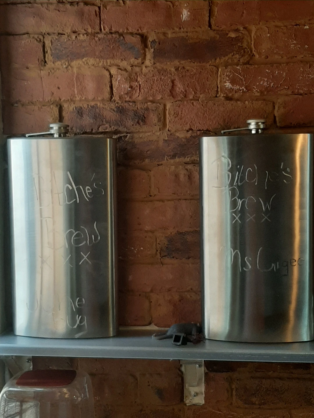 2 GIANT Stainless Steel Flask - "Bitches Brew"