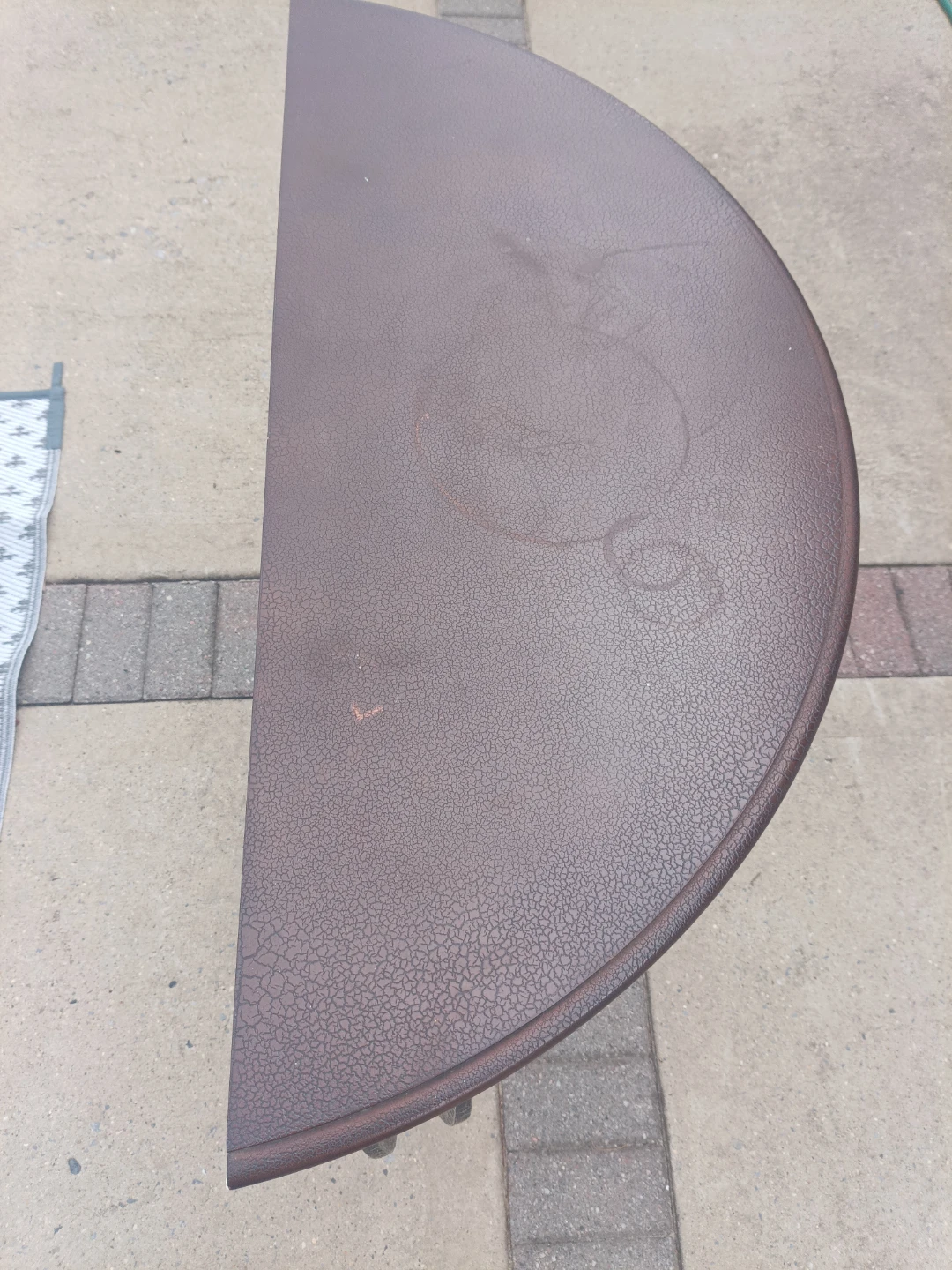 Half-Round Metal Console Table - photo 3