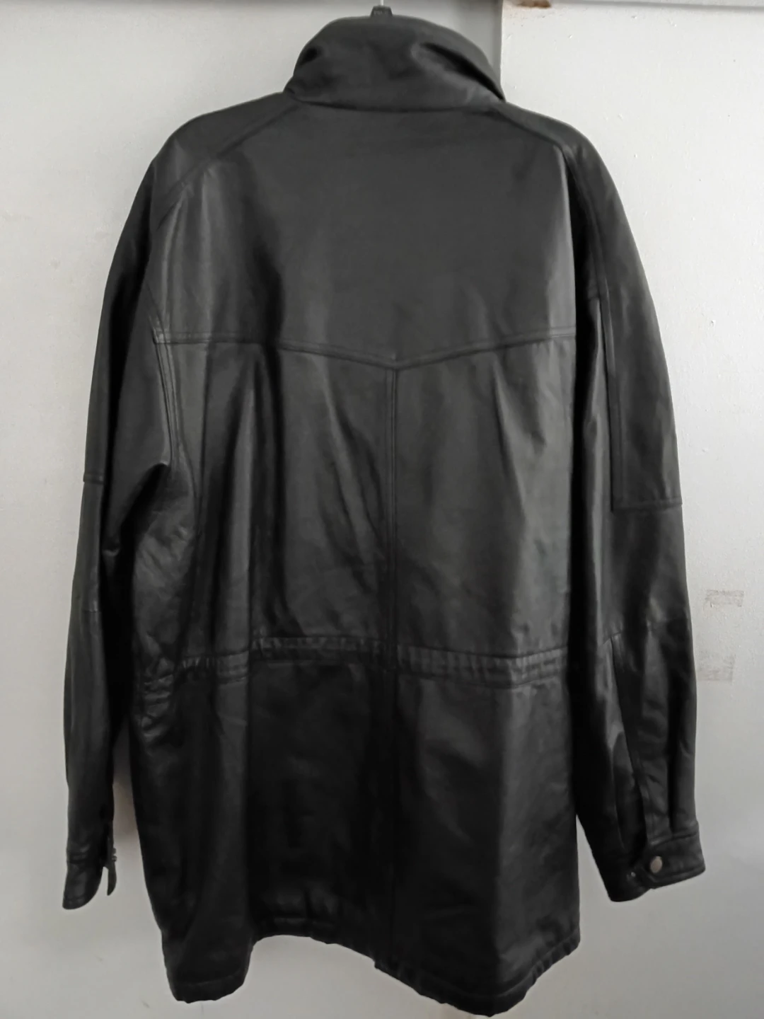 Members Only Leather Jacket - Black, Size L - photo 4