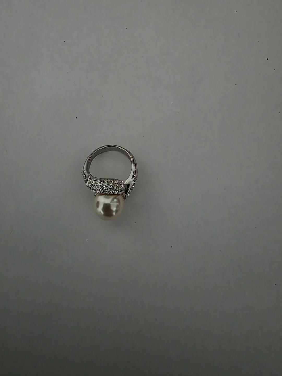 Pearl and crystal fashion ring - photo 3